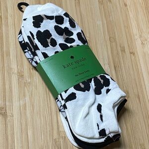 kate spade 3 multi-Print No Show Socks